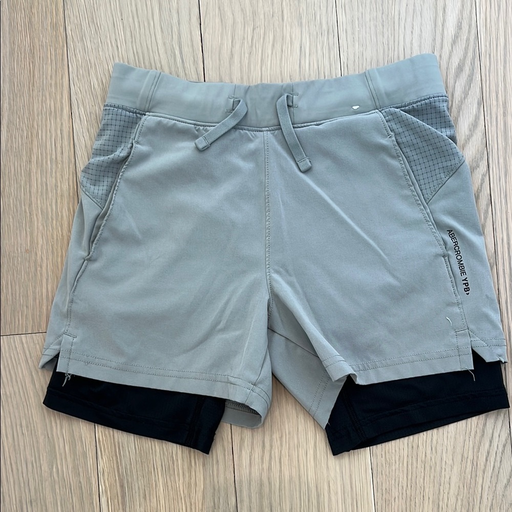 Abercrombie Kids Gray and Black Shorts